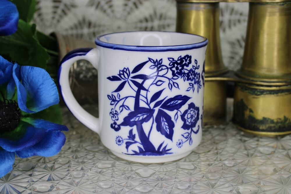 Blue Danube Coffee Mug with Blue Onion Pattern
